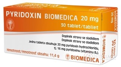 PYRIDOXIN BIOMEDICE 20 mg tbl 3x10 ks (30 ks)