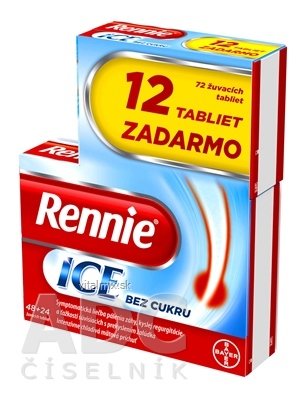 Rennie ICE bez cukru tbl MND 60 ks +12 ks zdarma (72 ks)