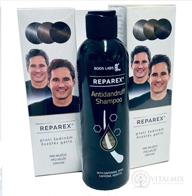 REPAREX pro muže (Akce) proti šedinám 2x125 ml + šampon na lupy 200 ml, 1x1 set