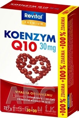 Revital KOENZYM Q10 30 mg + VITAMÍN E + SELEN cps 30 + 30 (100% zdarma) (60 ks)
