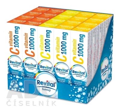Revital effervescent MIX BOX Vitamin C 1000 mg tbl eff (5 příchutí x 4 ks) (20 ks), 1x1 set