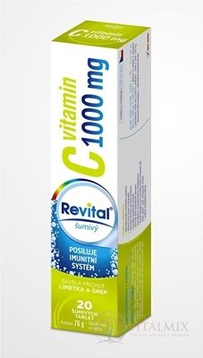 Revital vitamin C 1000 mg šumivý tbl eff s příchutí limetky a grepu 1x20 ks