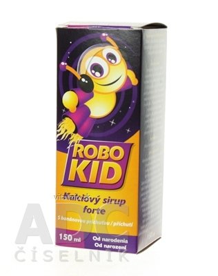 RoboKid kalciové sirup forte s banánovou příchutí od narození 1x150 ml