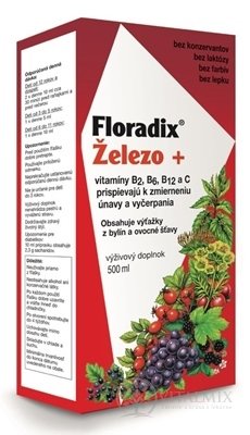 SALUS Floradix Železo + tekutá forma 1x500 ml