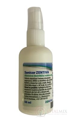 Sanicor Zentiva alkoholový dezinfekční roztok na ruce 1x50 ml