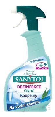 SANYTOL ČISTIČ Koupelny Sprej vůně Eukalyptus, Dezinfekce, 1x500 ml