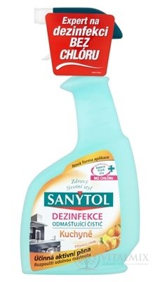 SANYTOL odmašťující ČISTIČ Kuchyň sprej, Citrusové plody, Dezinfekce 1x500 ml