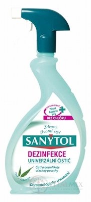 SANYTOL UNIVERZÁLNÍ ČISTIČ Sprej Eukalyptus, Dezinfekce, 1x500 ml