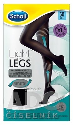 Scholl Light LEGS Kompresní punčochové kalhoty XL 60 DEN, černé, 1x1 ks