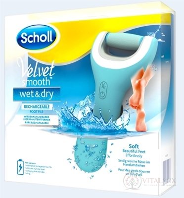 Scholl VS Elektrický pilník na chodidla do vody (Velvet Smooth Wet and Dry) 1x1 ks