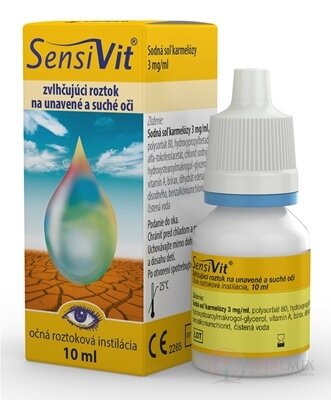 Sensiva unavené suché oči (oční kapky) 1x10 ml
