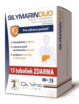 SILYMARIN DUO - DA VINCI cps 30 + 15 zdarma (45 ks)