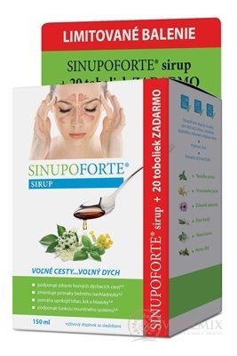 SINUPO FORTE Limitované balení sirup 150 ml + zdarma cps 20 ks, 1x1 set