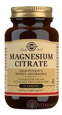 Solgar Magnesium citrát 200 mg tbl 1x60 ks