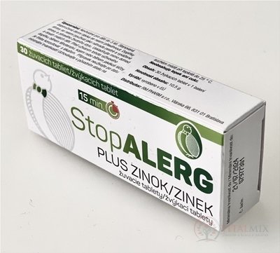 StopALERG PLUS ZINEK žvýkací tablety 1x30 ks