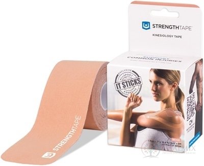 STRENGTHTAPE Kinesio tejpovací páska tělová, 5 cm x 5 m, predstrihaná, 1x1 ks