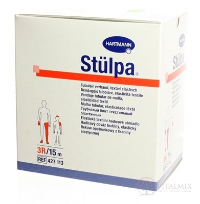 STULPA obvaz, pletený hadicový, vel.3R (8cm x 15m) dol.končetiny, dětská hlava, podpaží 1x1 ks