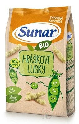 Sunar BIO Křupky Hráškové lusky (od ukonč. 12. měsíce) 1x45 g