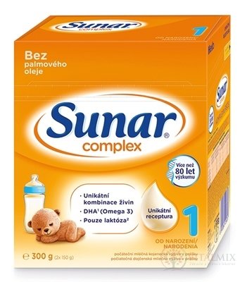 Sunar Complex 1 počáteční mléčná výživa (od narození) (inov.2020) 1x300 g