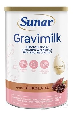 Sunar Gravimilk s příchutí čokoláda instantní mléčný nápoj 1x450 g