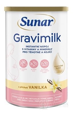 Sunar Gravimilk s příchutí vanilka instantní mléčný nápoj 1x450 g