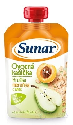 Sunar Ovocná kašička hruška, meruňka, oves (od ukonč. 6. měsíce) 1x120 g