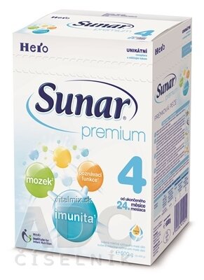 Sunar Premium 4 mléčná výživa (od ukonč. 24. měsíce), 1x600 g
