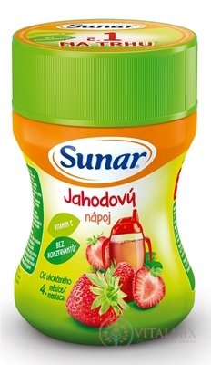 Sunar Rozpustný nápoj Jahodový v prášku (od ukonč. 4. měsíce) 1x200 g