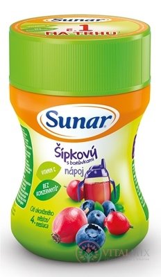 Sunar Rozpustný nápoj Šípkový s borůvkami v prášku (od ukonč. 4. měsíce) 1x200 g