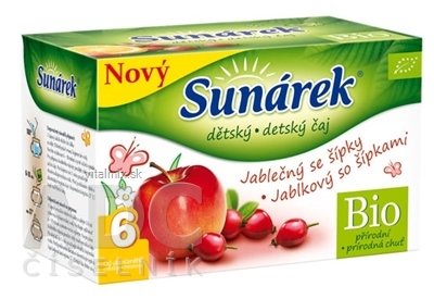 SUNÁREK DĚTSKÝ ČAJ BIO JABLKOVÝ SE ŠIPKAMI (od ukonč. 6. měsíce) 20x1,5 g (30 g)