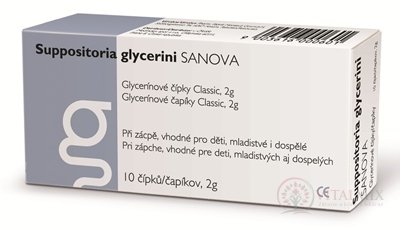 Suppositoria GLYCERINI sanovat Classic 2g glycerinové čípky 1x10 ks