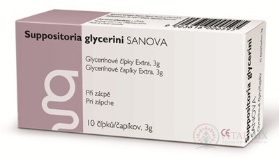 Suppositoria GLYCERINI sanovat Extra 3g glycerinové čípky 1x10 ks