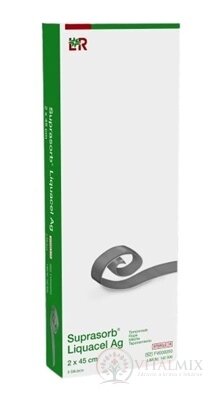Suprasorb Liquacel Ag Krytí na rány s antimikrobiálním stříbrem, 2 x 45 cm, 1x5 ks