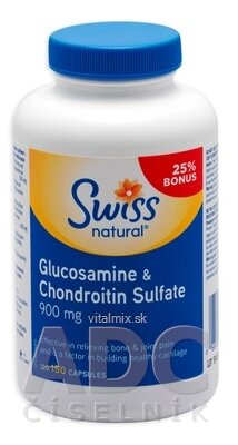 SWISS Glukosaminu &amp; chondroitin sulfát 900 mg cps 1x150 ks