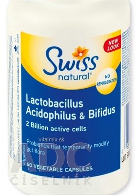 SWISS LAKTOBACILY "3" cps (Lactobacillus Acidophilus & Bifidus), 1x60 ks