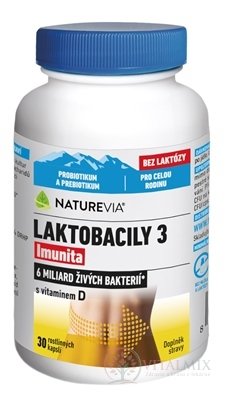 SWISS NATUREVIA LAKTOBACILY &quot;3&quot; Imunita cps s vitamínem D 1x30 ks