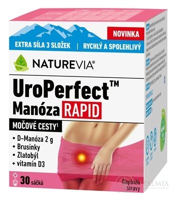 SWISS NATUREVIA UroPerfect Manóza RAPID prášek v sáčcích 1x30 ks