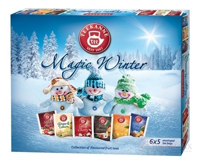 TEEKANNE MAGIC WINTER KOLEKCE 2017 čaje (M.Apple, G.Lem., S.Cherr., MM, F.Oran., W.Time) 6x5 nálevových sáčků, 1x1 set