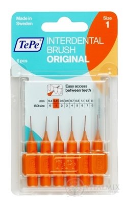 TePe mezizubní kartáčky 0,45mm size 1 (oranžové) 1x6 ks