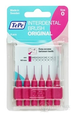 TePe mezizubní kartáčky 0,4 mm size 0 (růžové) 1x6 ks