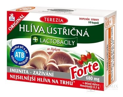 TEREZIA HLÍVA ÚSTŘIČNÁ + LAKTOBACILY se šipkami FORTE, cps 1x10 ks