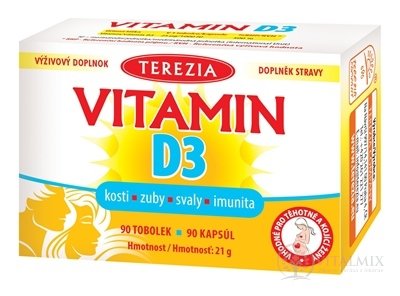 TEREZIA Vitamin D3 1000 IU cps 1x90 ks