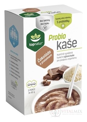 topnatur Probio KAŠE Čokoláda s proteinem rýžová kaše 3x60 g (180 g)