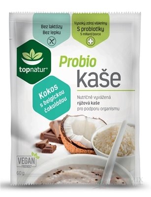 topnatur Probio KAŠE Kokos s belgickou čokoládou rýžová kaše 25x60 g (1500 g)