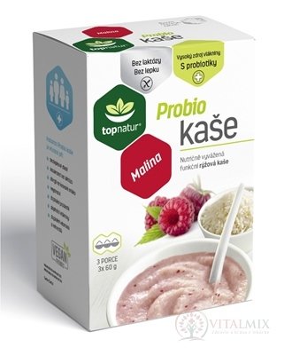 topnatur Probio KAŠE Malina rýžová kaše 3x60 g (180 g)