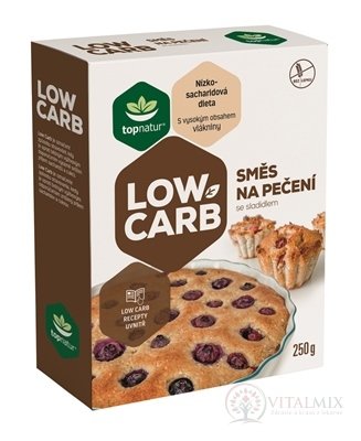 topnatur SMĚS NA PEČENÍ LOW CARB bezlepková, s obsahem vlákniny 1x250 g