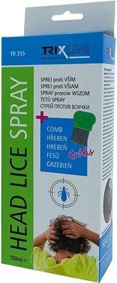 TRIXLLINE TR355 SPREJ proti vším sprej + hřeben zdarma, 1x100 ml