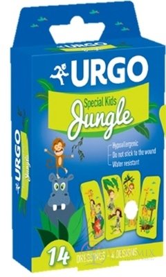 URGO Special Kids JUNGLE dětské náplasti, 4 motivy, 1x14 ks