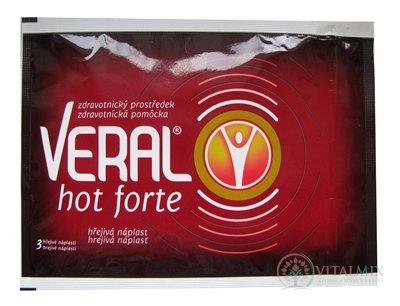 VERAL HOT Forte hřejivá náplast v kapse 1x3 ks