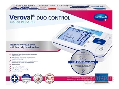 ÚVĚROVÉ DUO CONTROL Medium tonometr digitální ramenný s manžetou M (22-32 cm) 1x1 ks